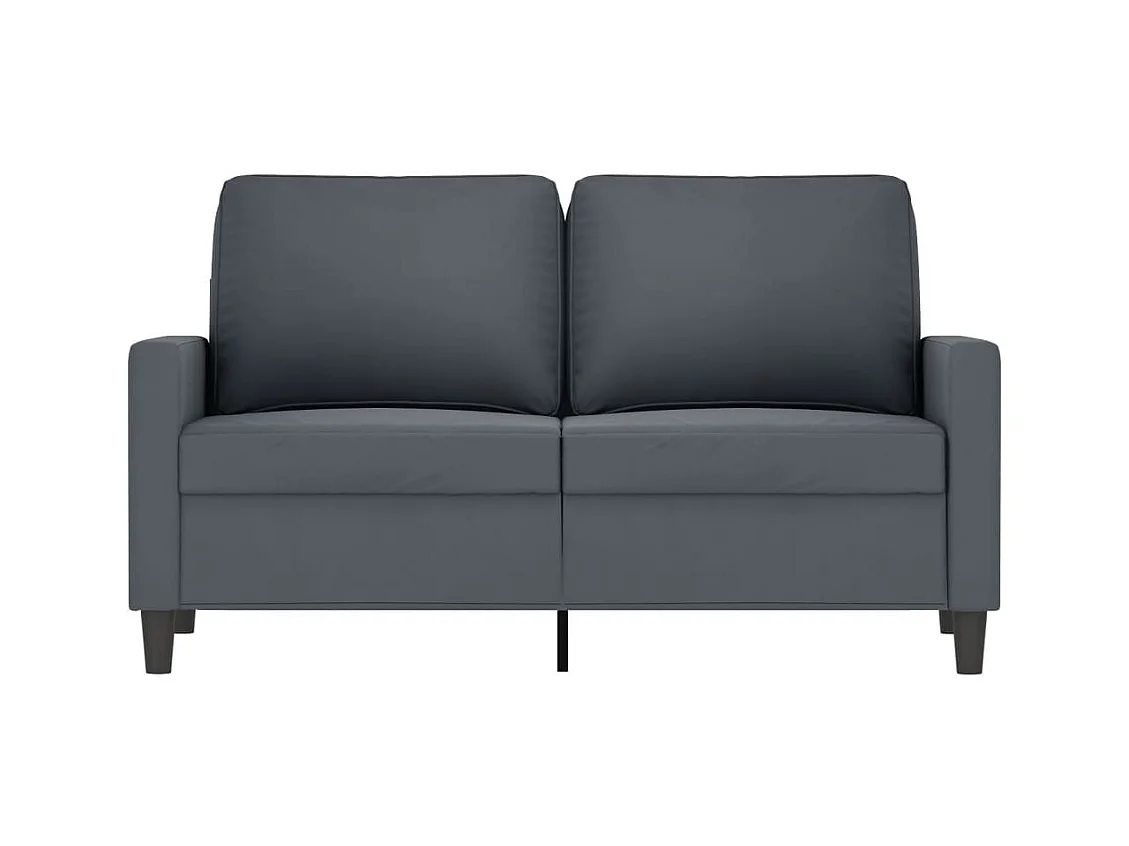 Canapé à 2 places Gris foncé 120 cm Velours REO51885