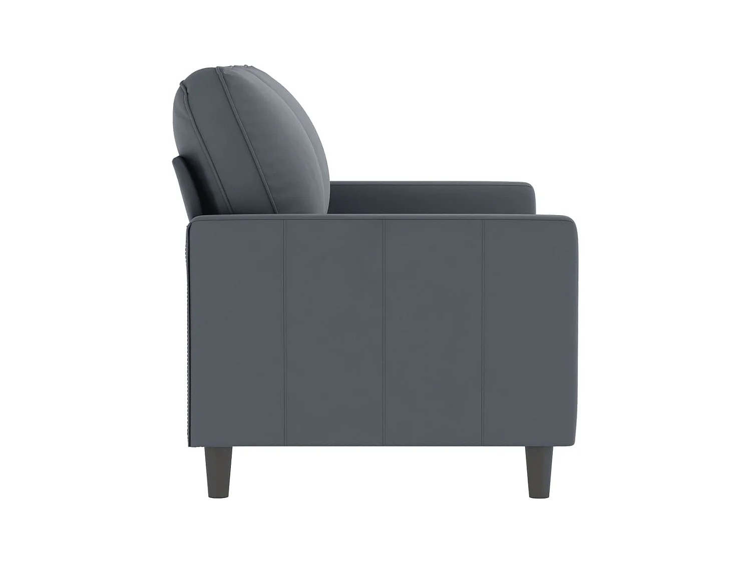 Canapé à 2 places Gris foncé 120 cm Velours REO51885