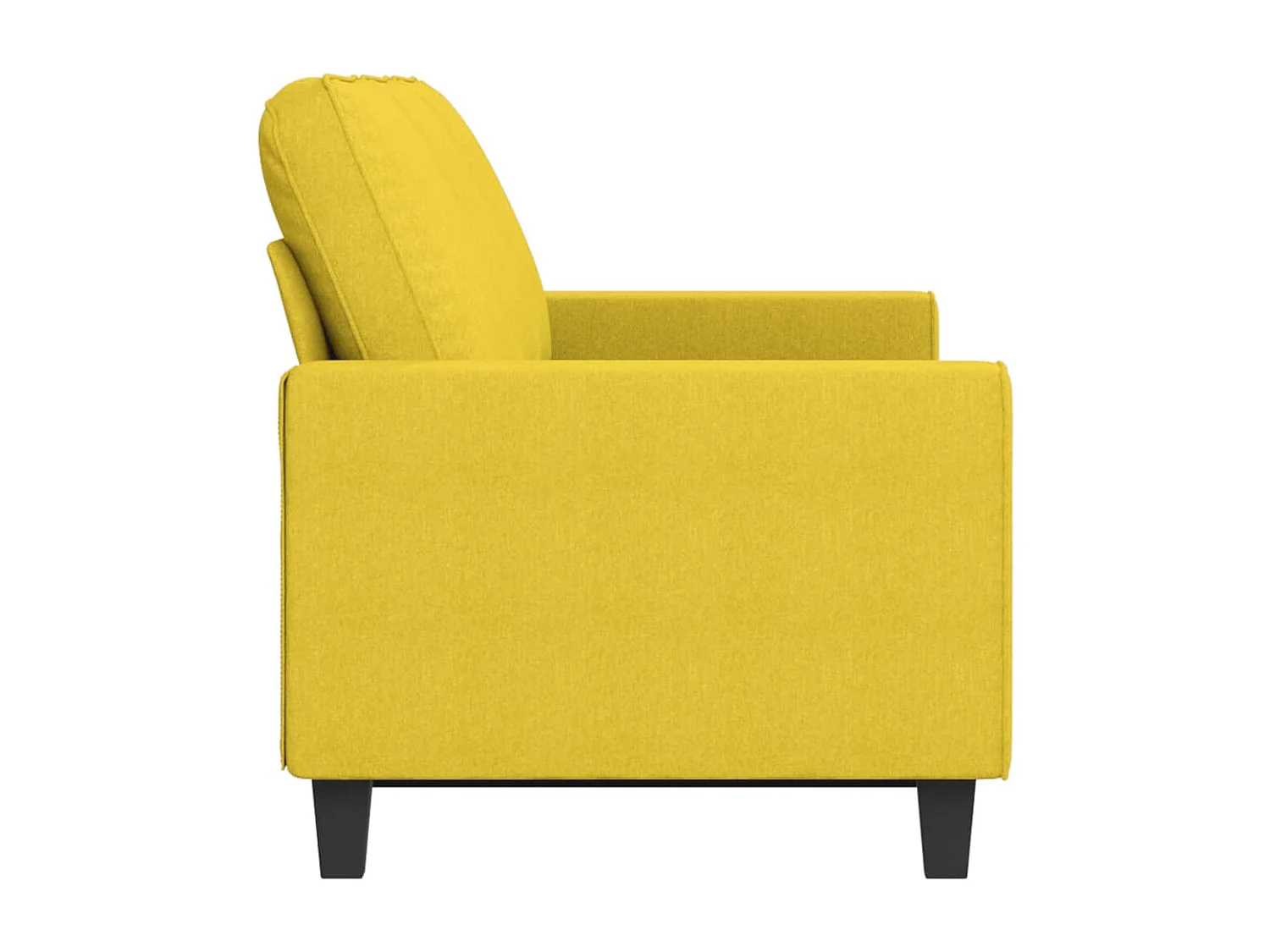 Sofá de 3 plazas de tela amarillo claro 180 cm PWFG76580