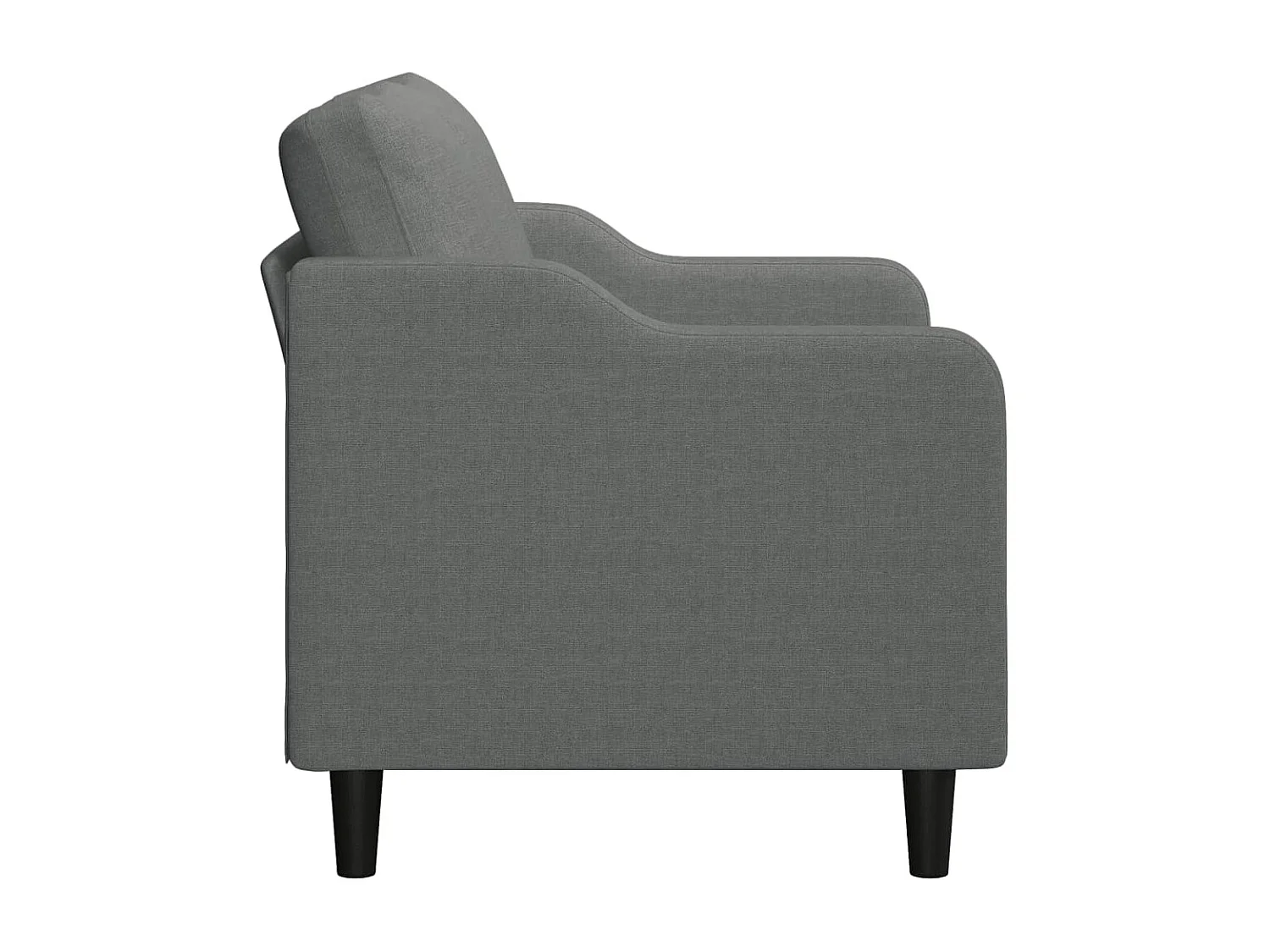 Canapé à 2 places Gris foncé 140 cm Tissu REO59537