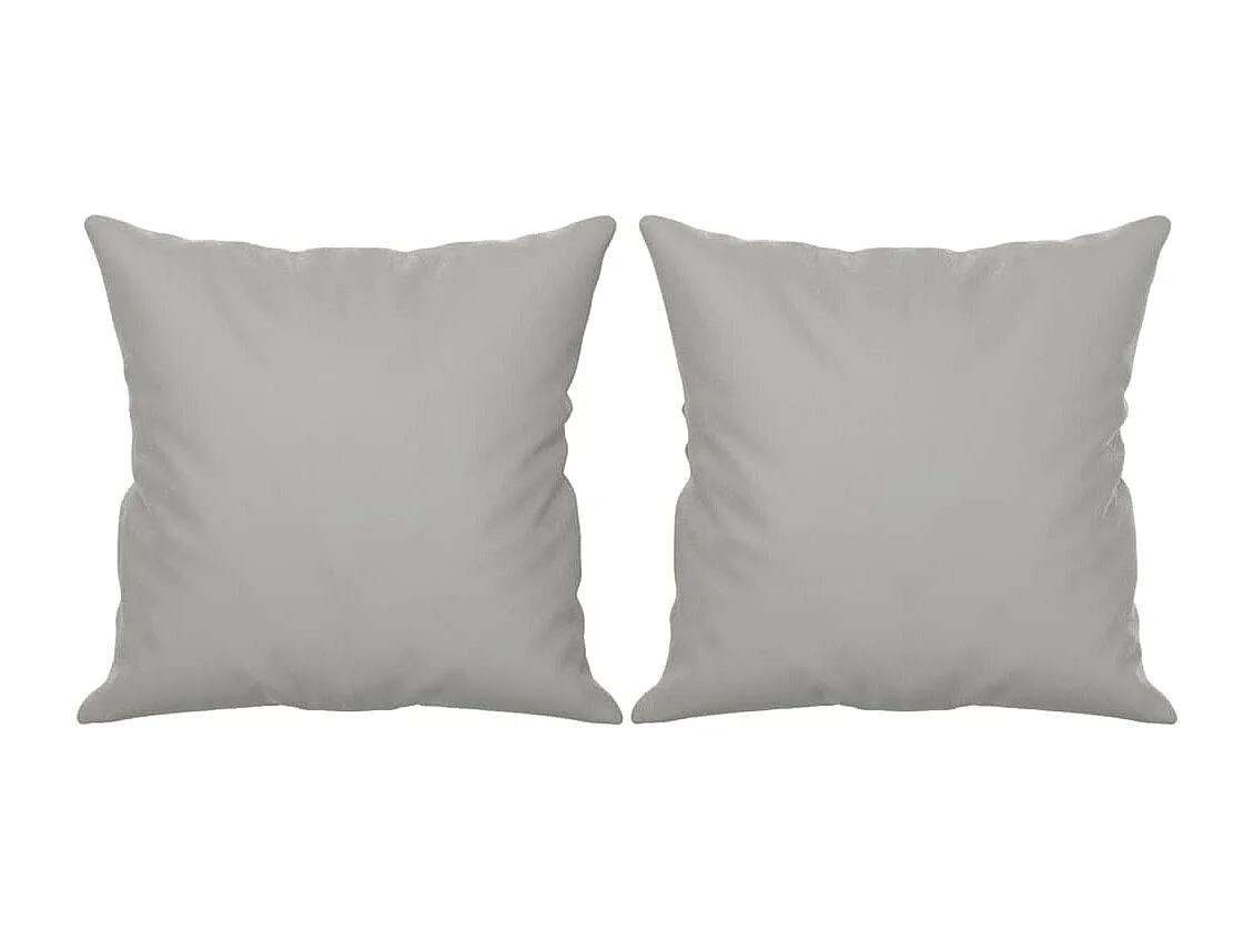 Sofá 3 lugares c/ almofadas 180 cm microfibra cinzento-claro PT758781