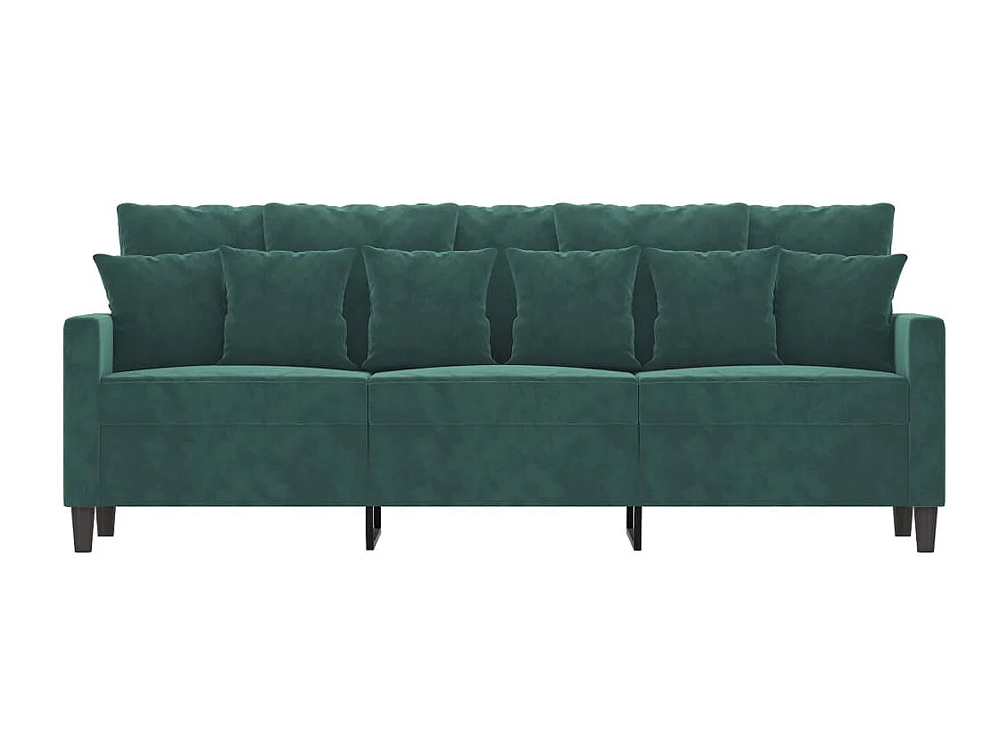 Driezitsbank 180 cm fluweel donkergroen NL521118