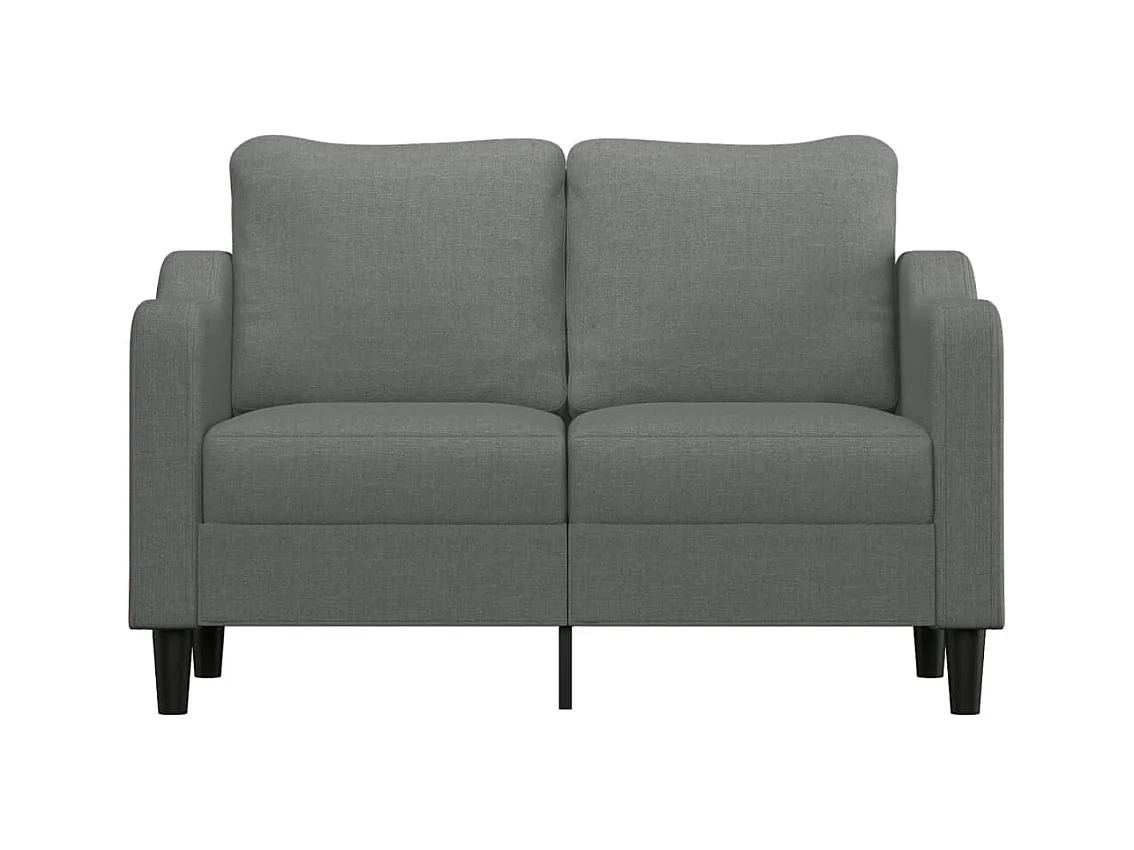 Sofá de 2 plazas de tela gris oscuro 120 cm PWFG52124