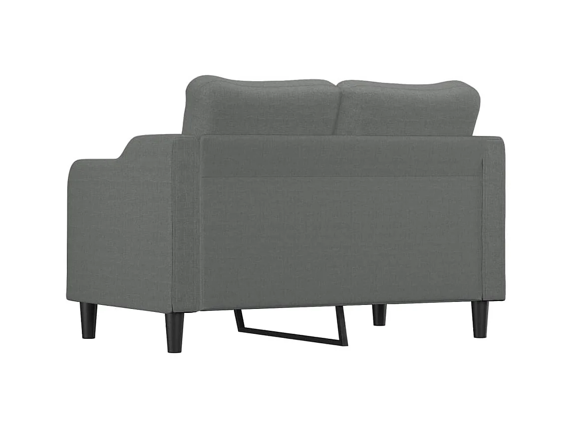 Sofá de 2 plazas de tela gris oscuro 120 cm PWFG52124