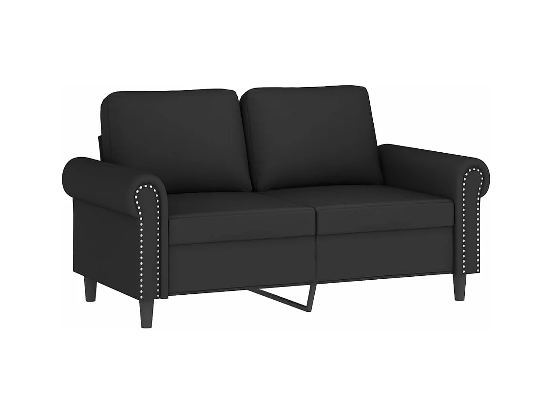 Canapé à 2 places Noir 120 cm Velours REO56893