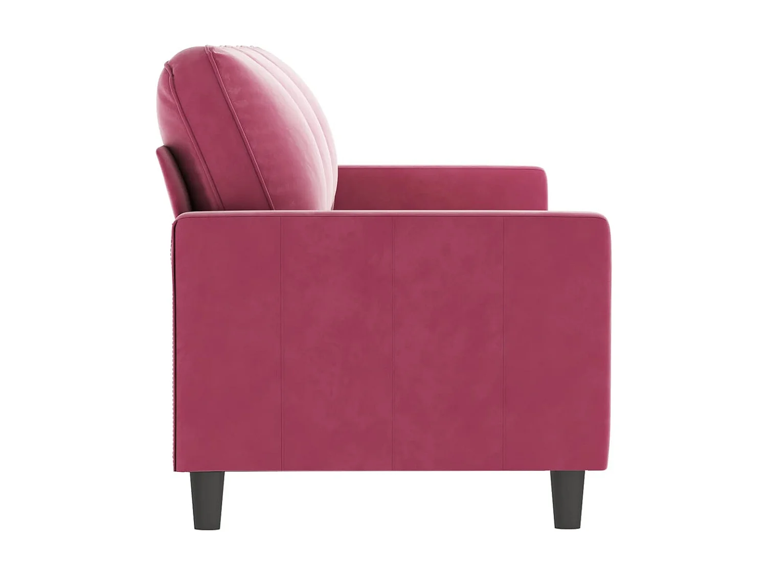 Canapé à 3 places Rouge bordeaux 180 cm Velours REO81004