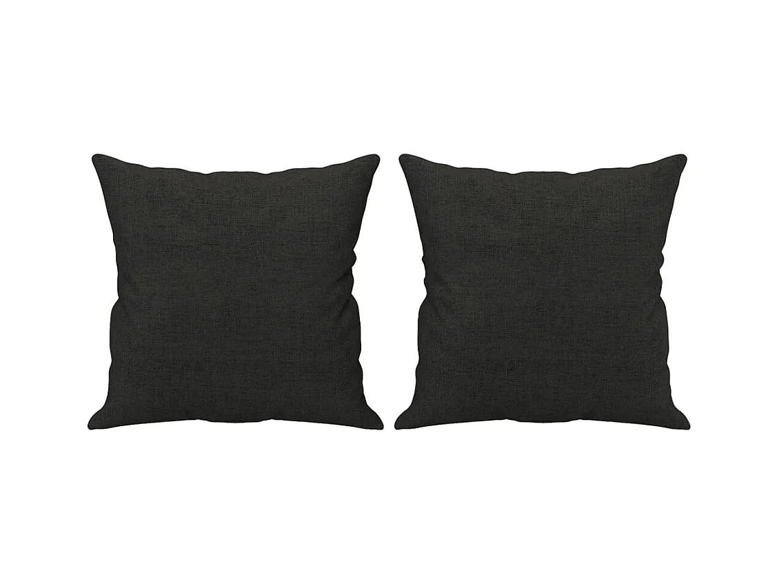Canapé 2 places avec oreillers décoratifs noir 140 cm tissu REO42842