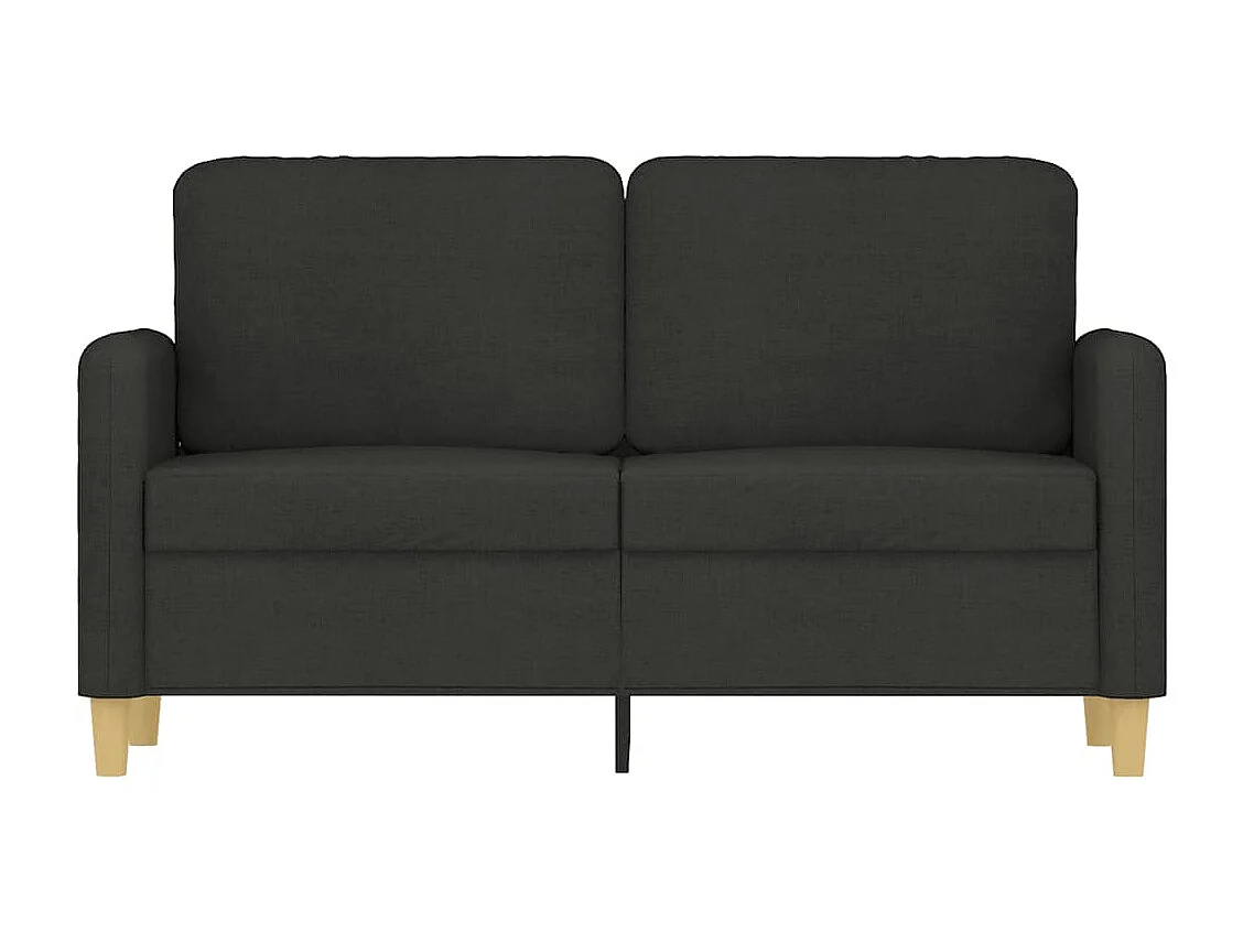 Canapé à 2 places Noir 120 cm Tissu REO23694
