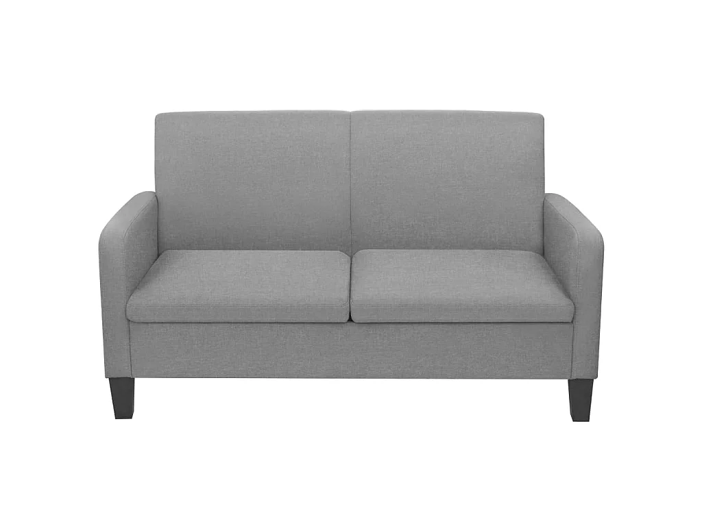 Canapé 2 places en tissu gris clair REO 135x65x76 cm