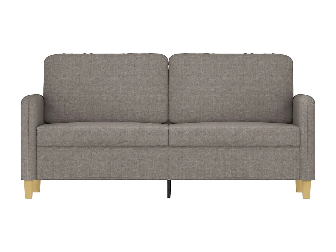 Sofá de 2 plazas de tela gris taupé 140 cm PWFG98368