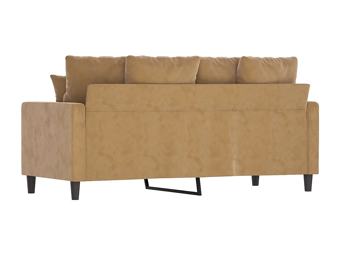 Sofá de 2 plazas terciopelo marrón 140 cm PWFG90482