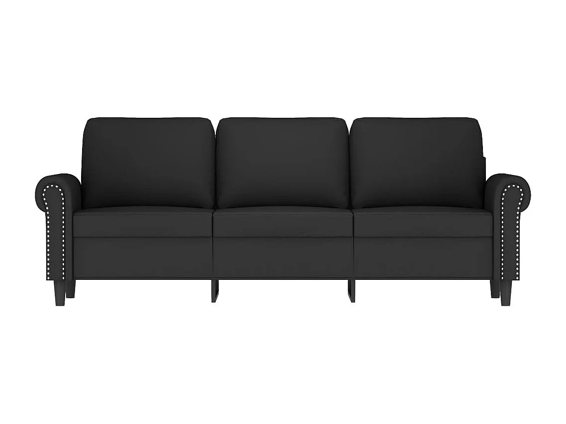 Canapé à 3 places Noir 180 cm Velours REO74371