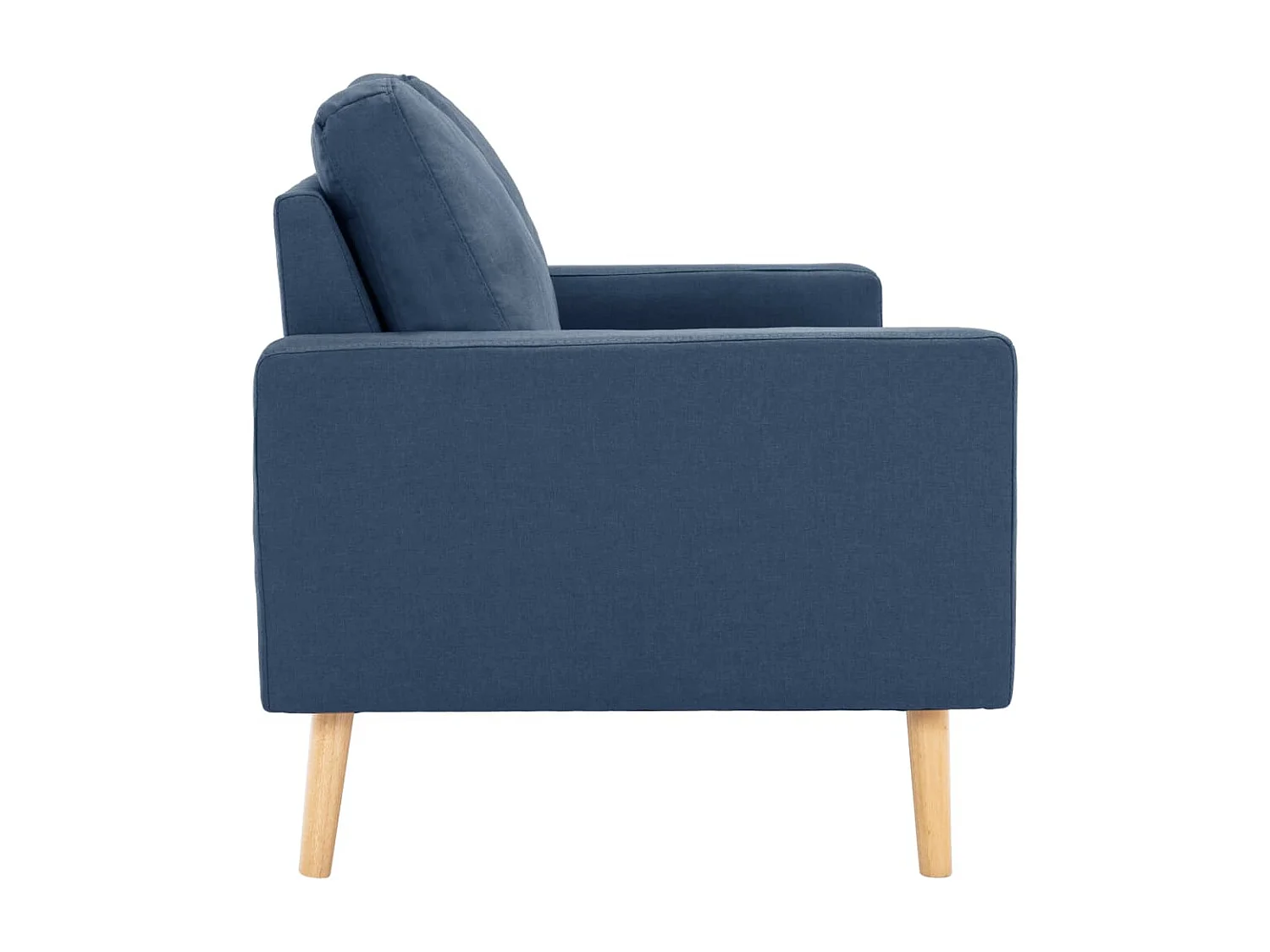 Canapé à 2 places Bleu Tissu REO15723