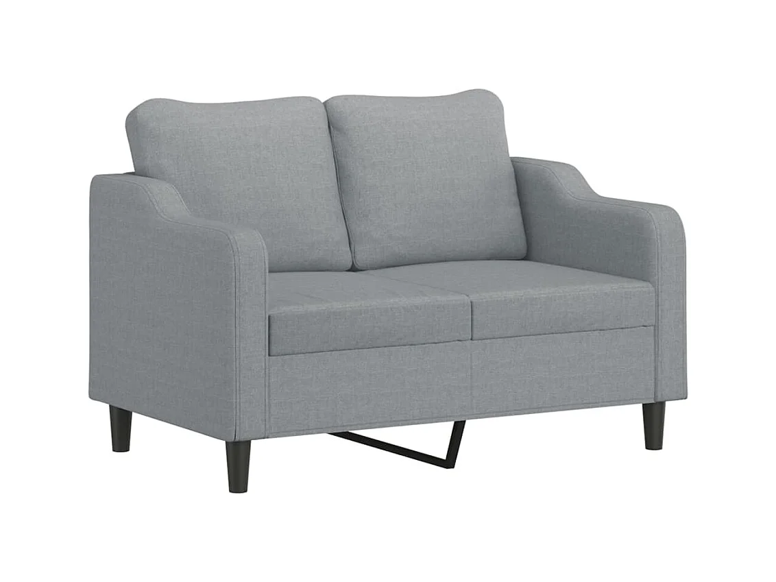 Canapé à 2 places Gris clair 120 cm Tissu REO67998