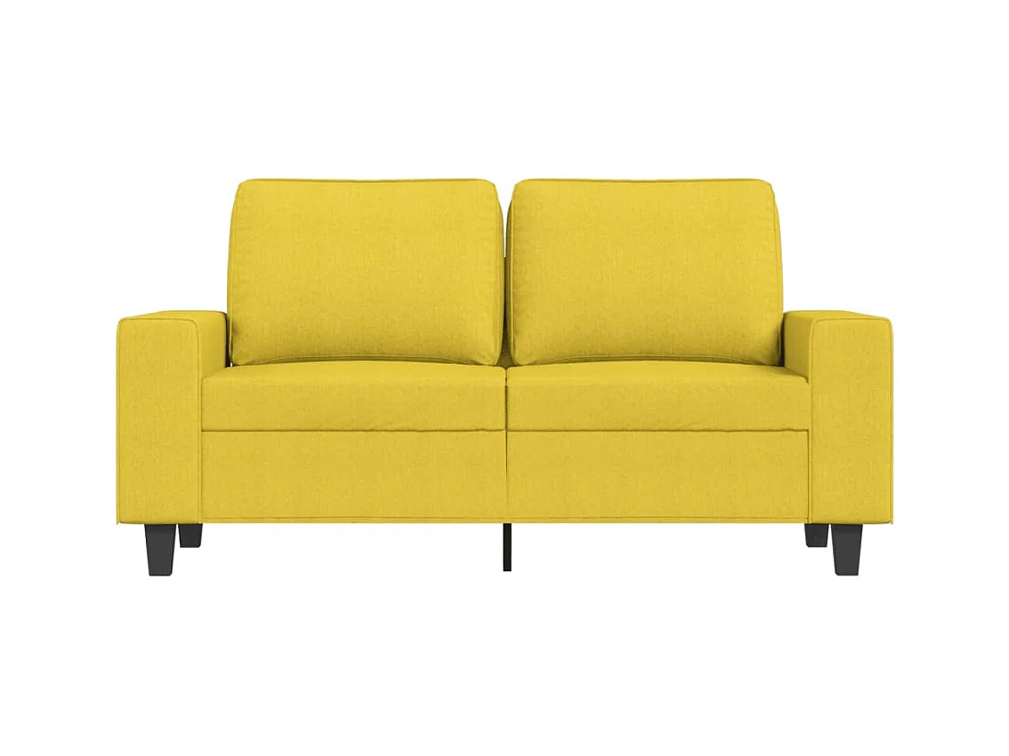 Sofá de 2 lugares 120 cm tecido amarelo-claro PT614915