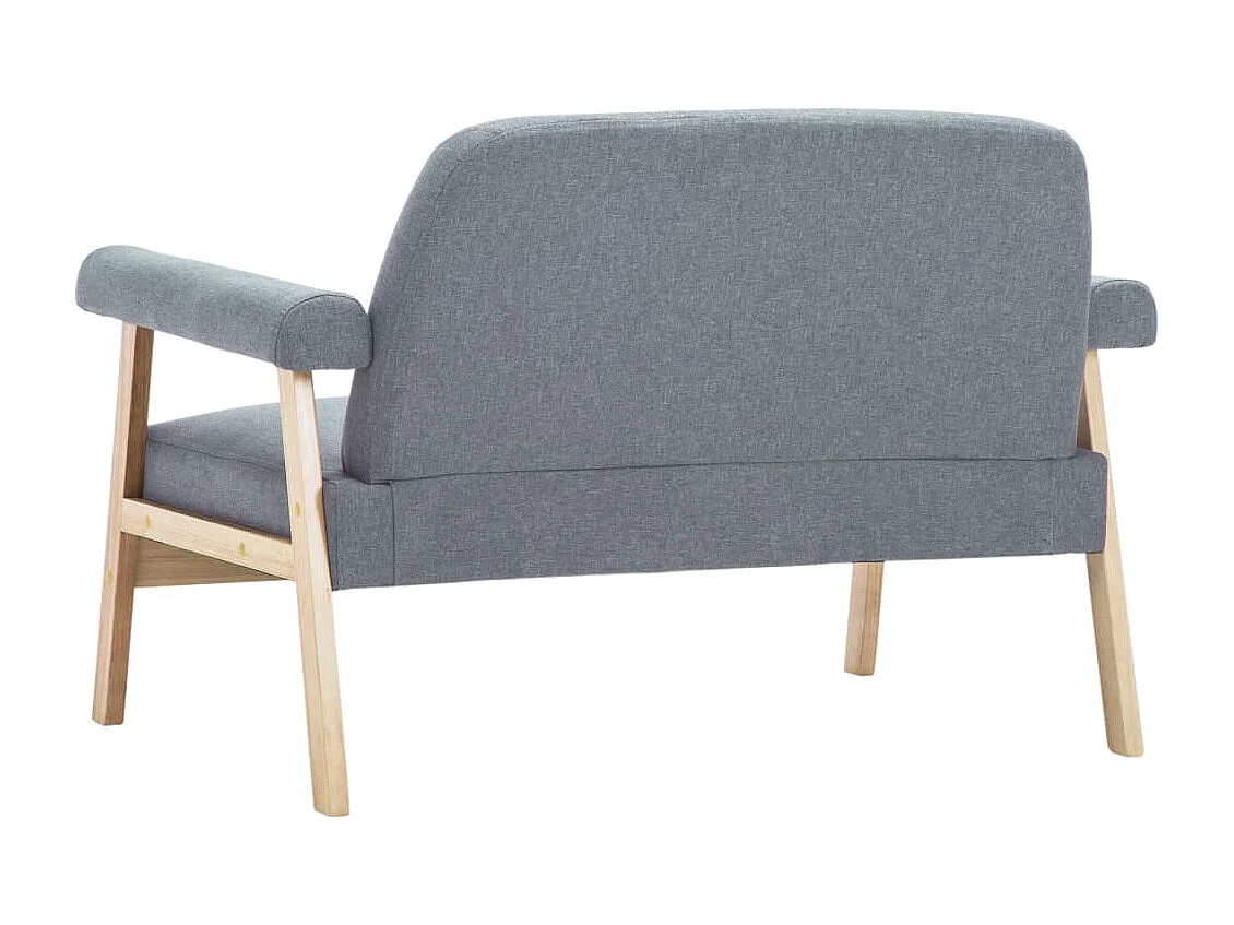 Canapé à 2 places Tissu Gris clair REO13166