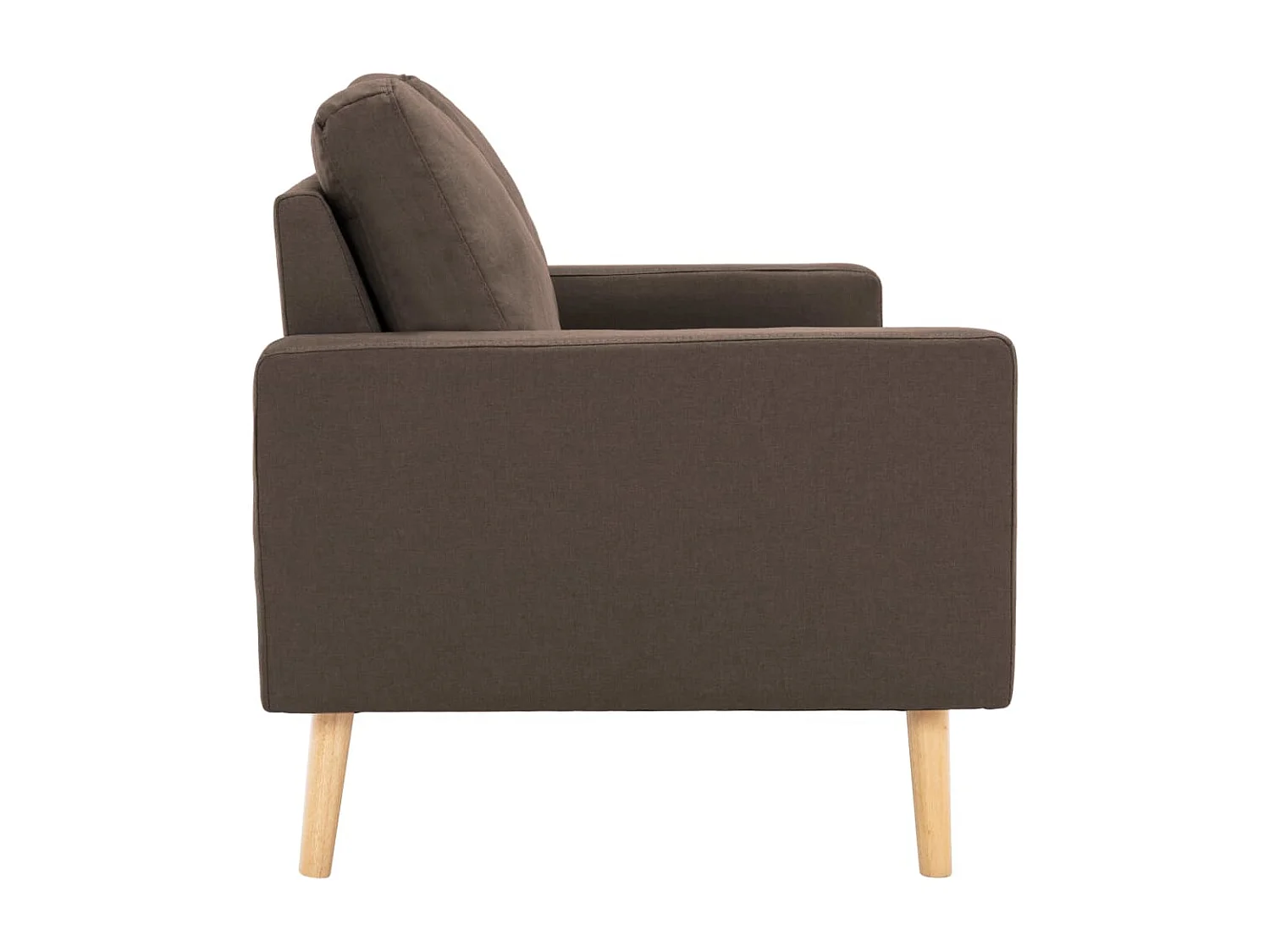 Canapé à 2 places Marron Tissu REO39064