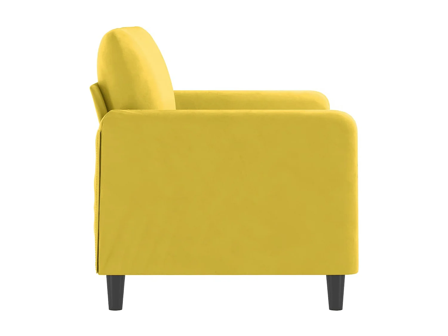 Sofá de 2 lugares veludo 120 cm amarelo PT447449