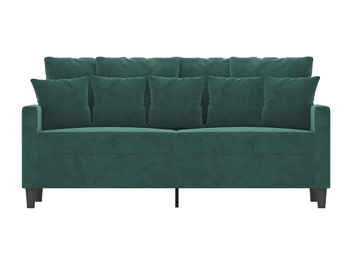 Sofá de 2 lugares 140 cm veludo verde-escuro PT984287