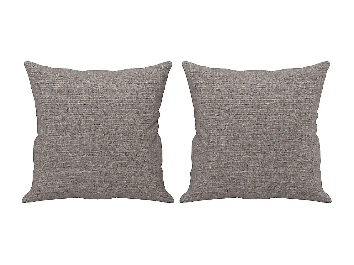 Canapé 3 places avec oreillers décoratifs taupe 180 cm tissu REO14735