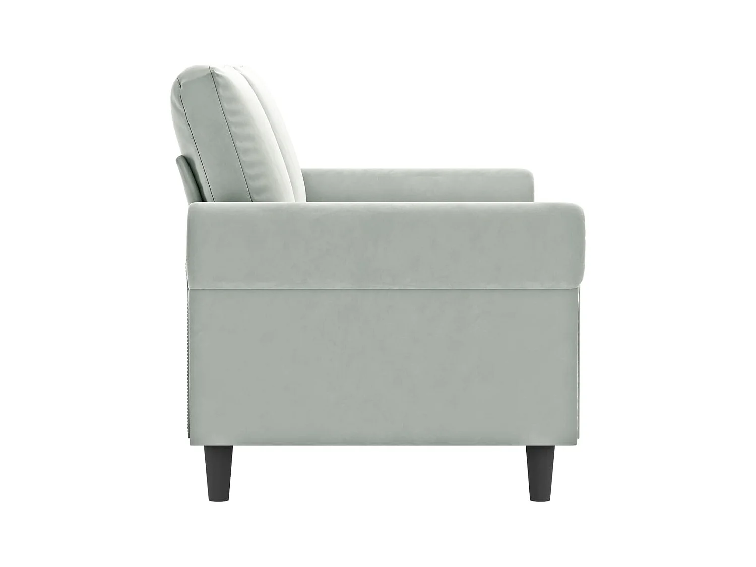 Canapé à 2 places Gris clair 140 cm Velours REO41907