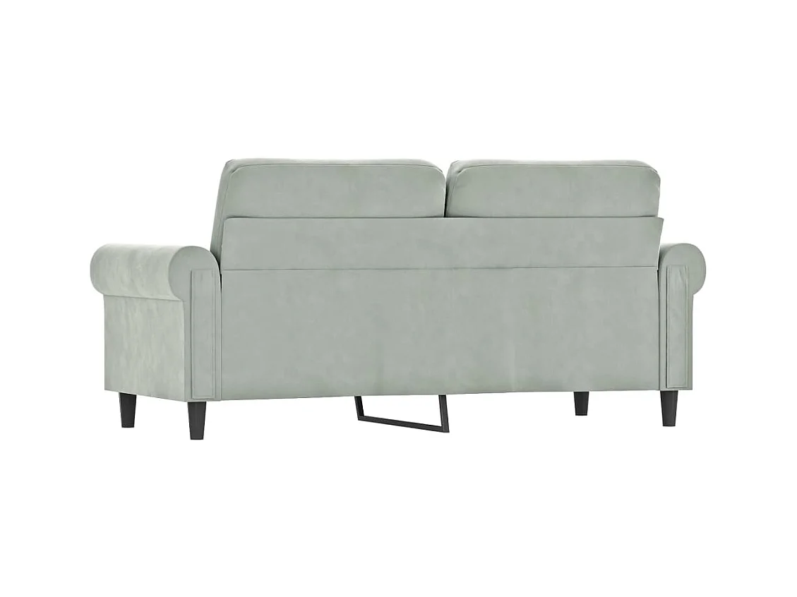 Canapé à 2 places Gris clair 140 cm Velours REO41907