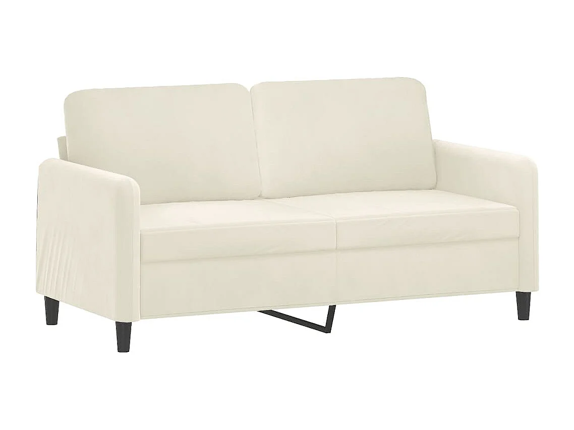 Canapé à 2 places Crème 140 cm Velours REO53702