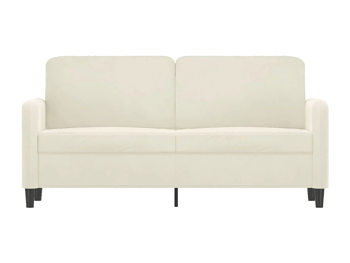 Canapé à 2 places Crème 140 cm Velours REO53702