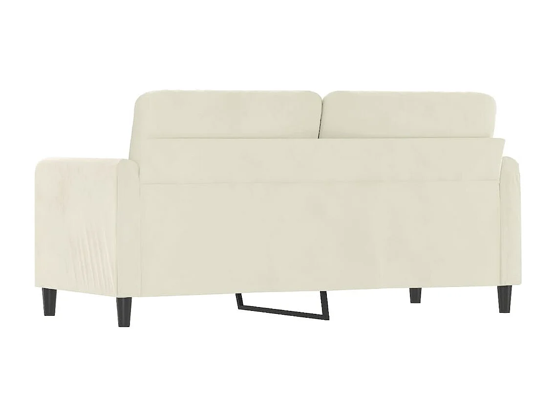 Canapé à 2 places Crème 140 cm Velours REO53702