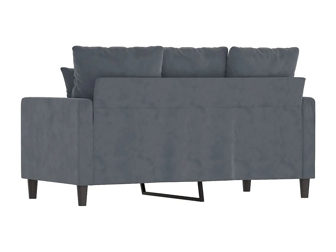 Canapé à 2 places Gris foncé 120 cm Velours REO14556