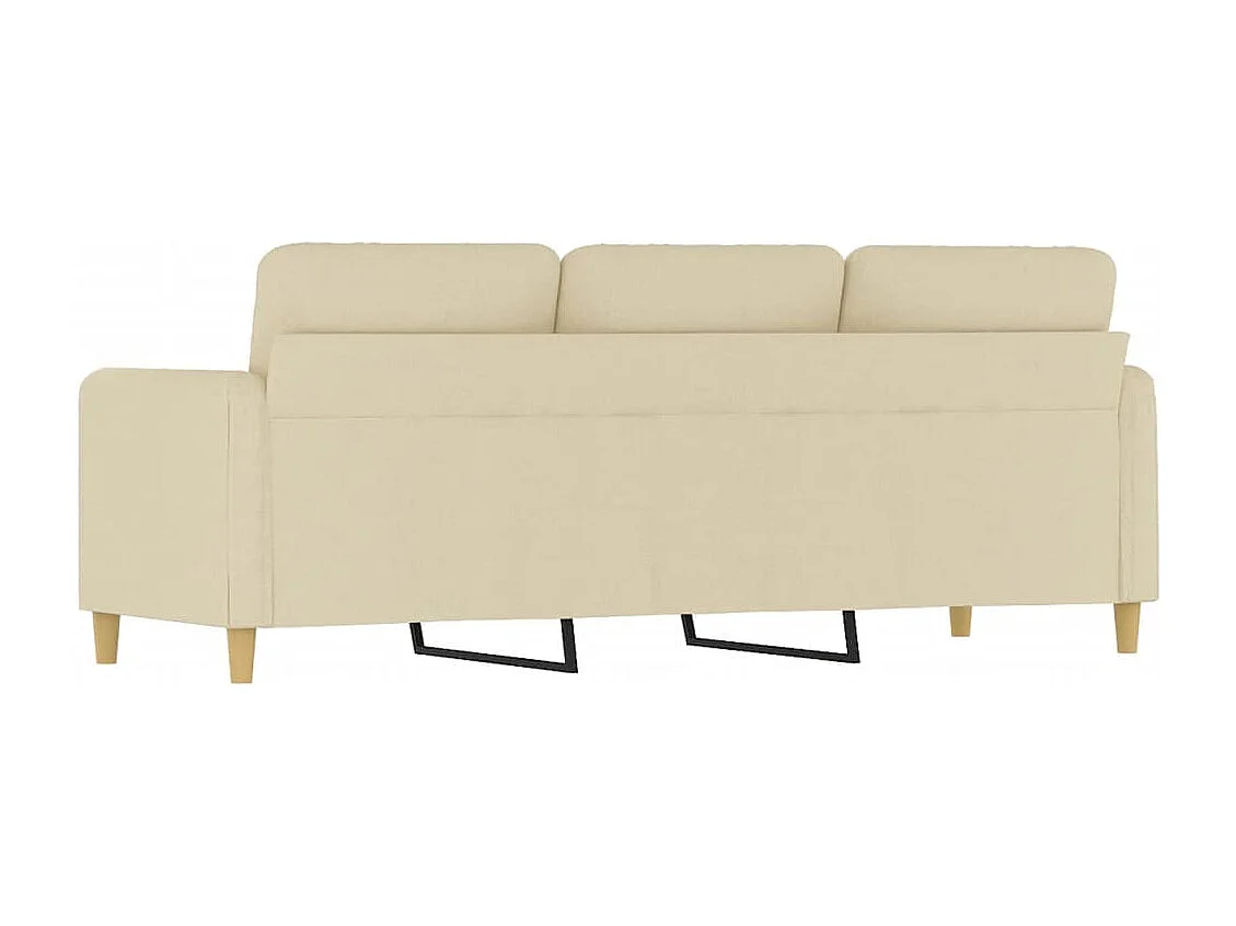 Sofá de 3 plazas de tela crema 180 cm PWFG95710