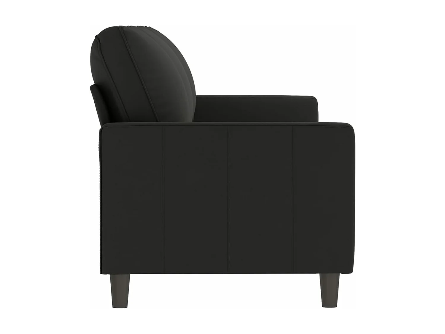 Canapé à 3 places Noir 180 cm Velours REO84008