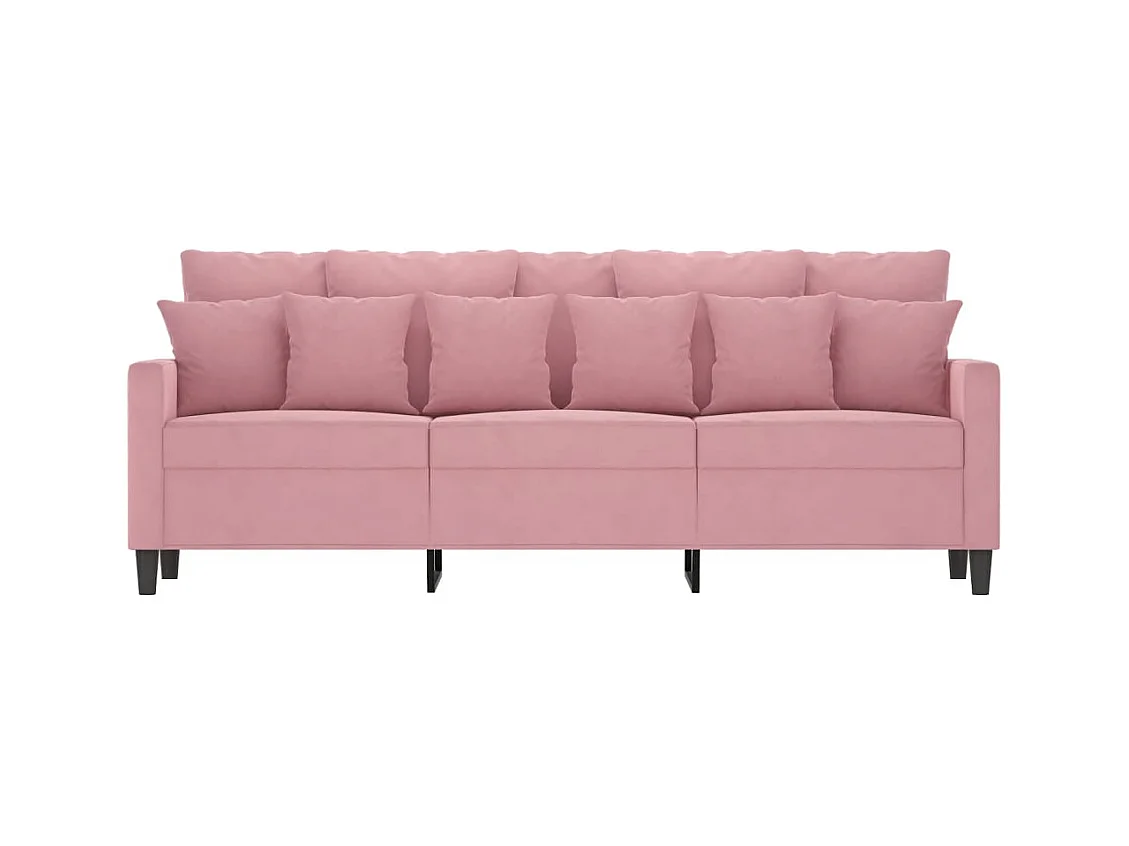 Canapé à 3 places Rose 180 cm Velours REO23946
