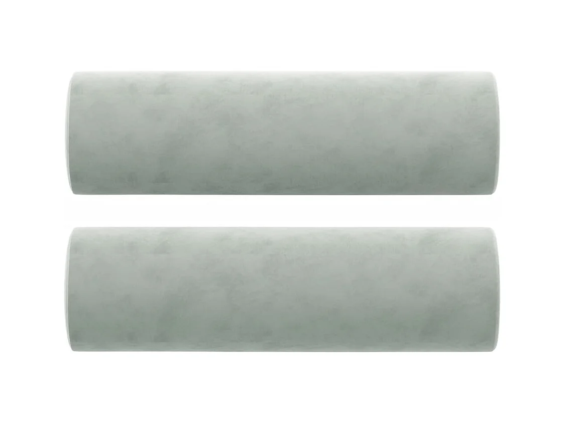 Canapé 2 places avec oreillers gris clair 120 cm velours REO34519