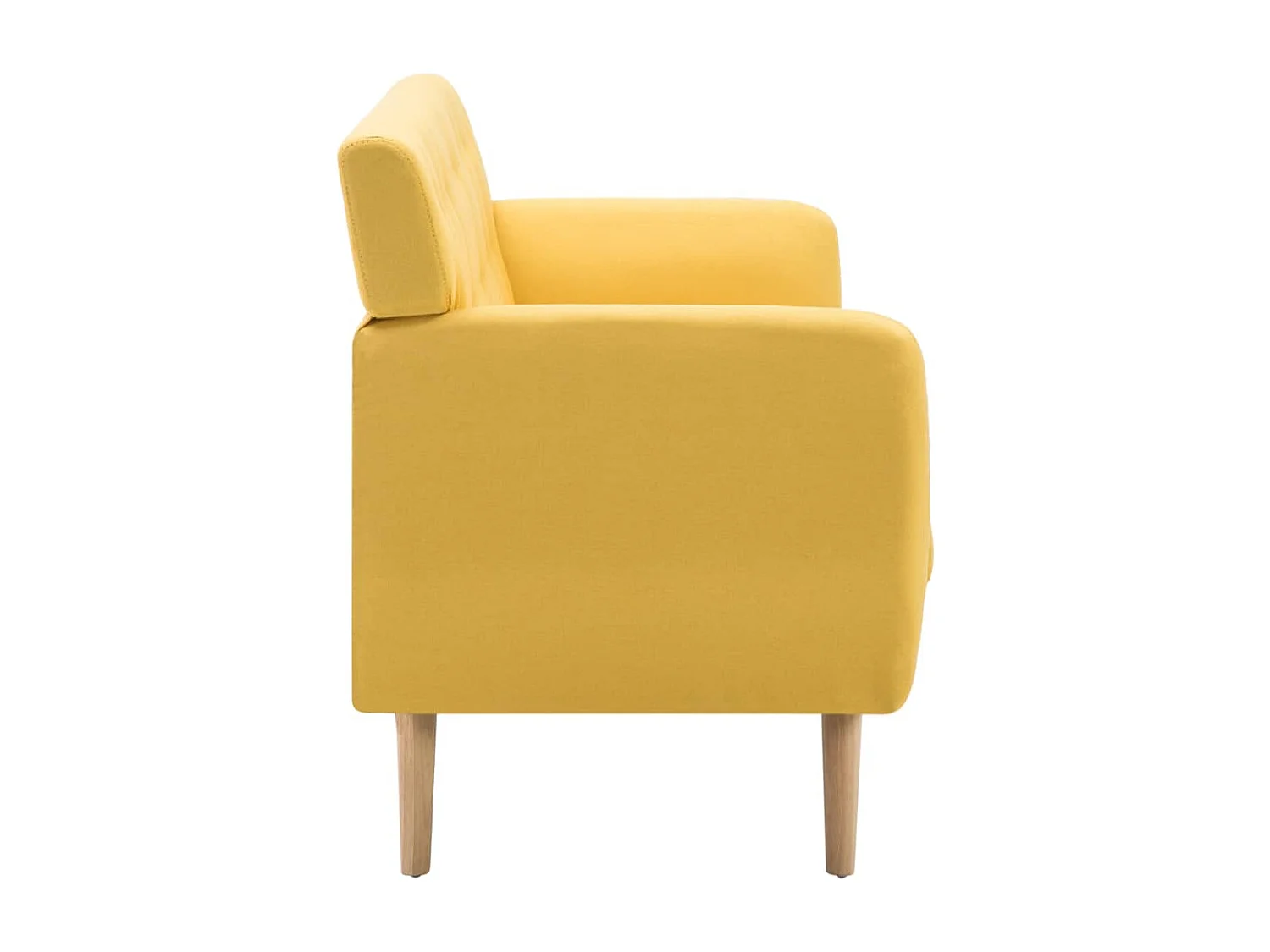 Canapé à 3 places revêtement en tissu 172x70x82 cm jaune REO52501