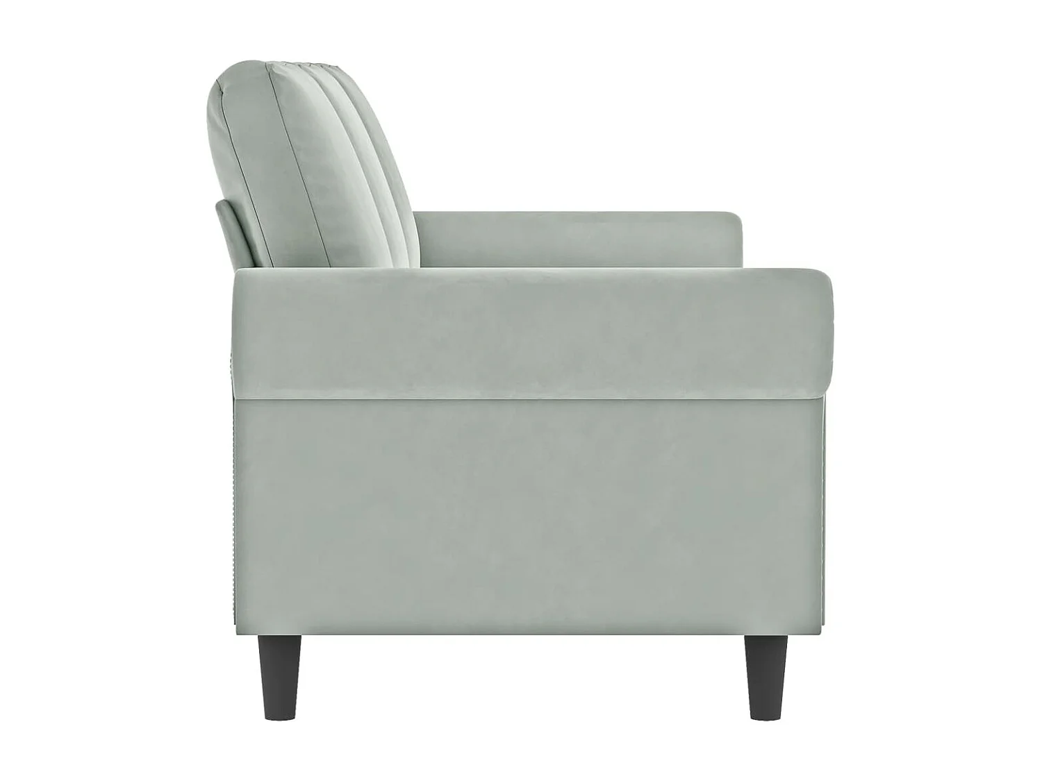 Sofá de 3 plazas terciopelo gris claro 180 cm PWFG30223