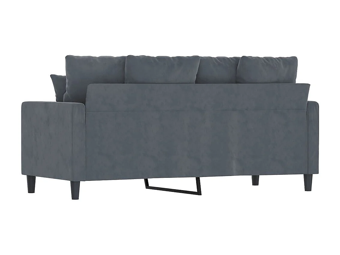 Canapé à 2 places Gris foncé 140 cm Velours REO76359