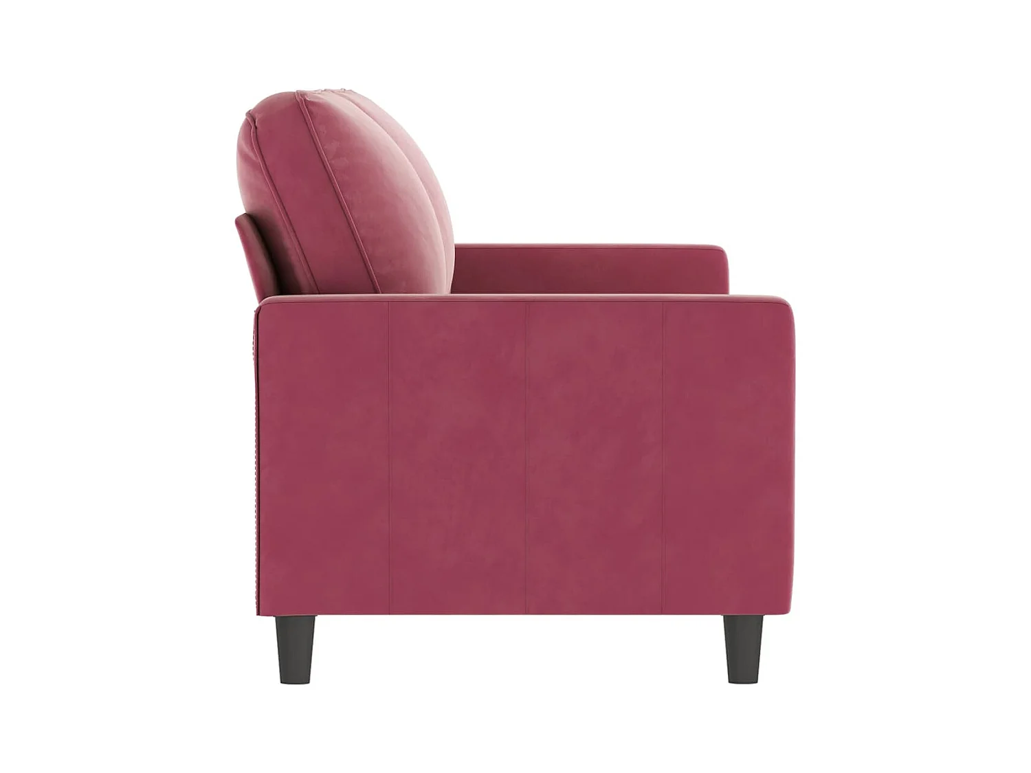 Canapé à 2 places Rouge bordeaux 140 cm Velours REO65127