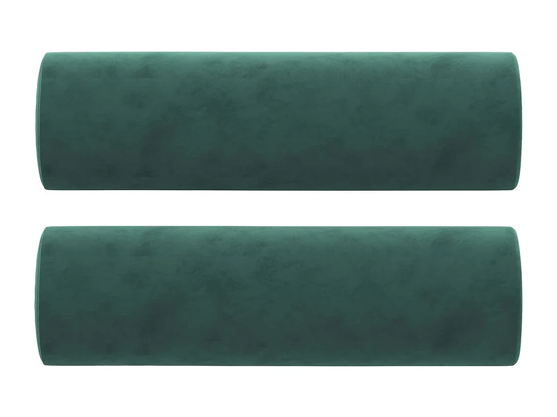 Canapé 2 places avec oreillers vert foncé 140 cm velours REO16984