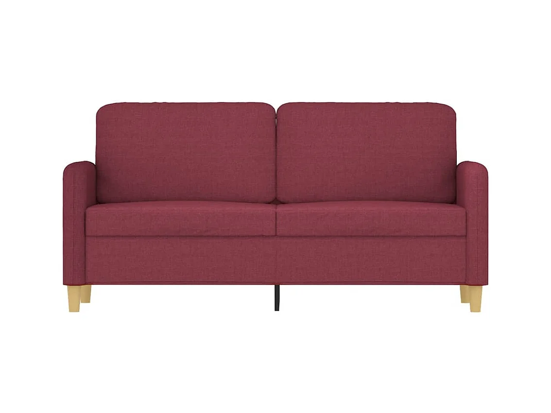 Canapé à 2 places Rouge bordeaux 140 cm Tissu REO14908