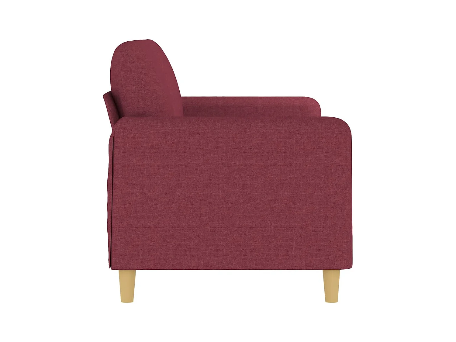 Canapé à 2 places Rouge bordeaux 140 cm Tissu REO14908