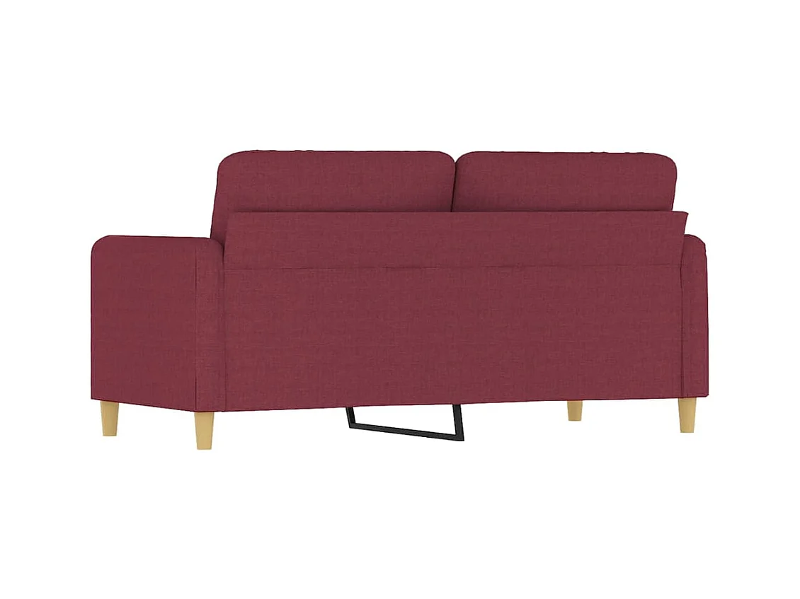 Canapé à 2 places Rouge bordeaux 140 cm Tissu REO14908