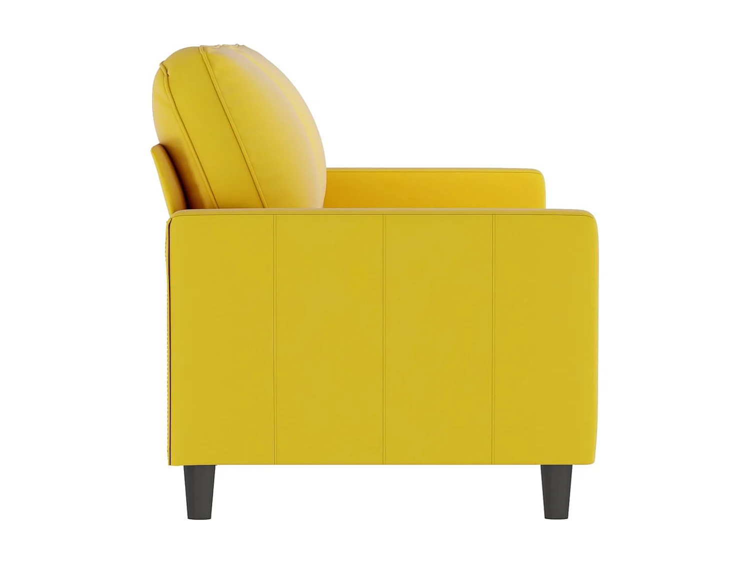 Canapé à 2 places Jaune 140 cm Velours REO39632