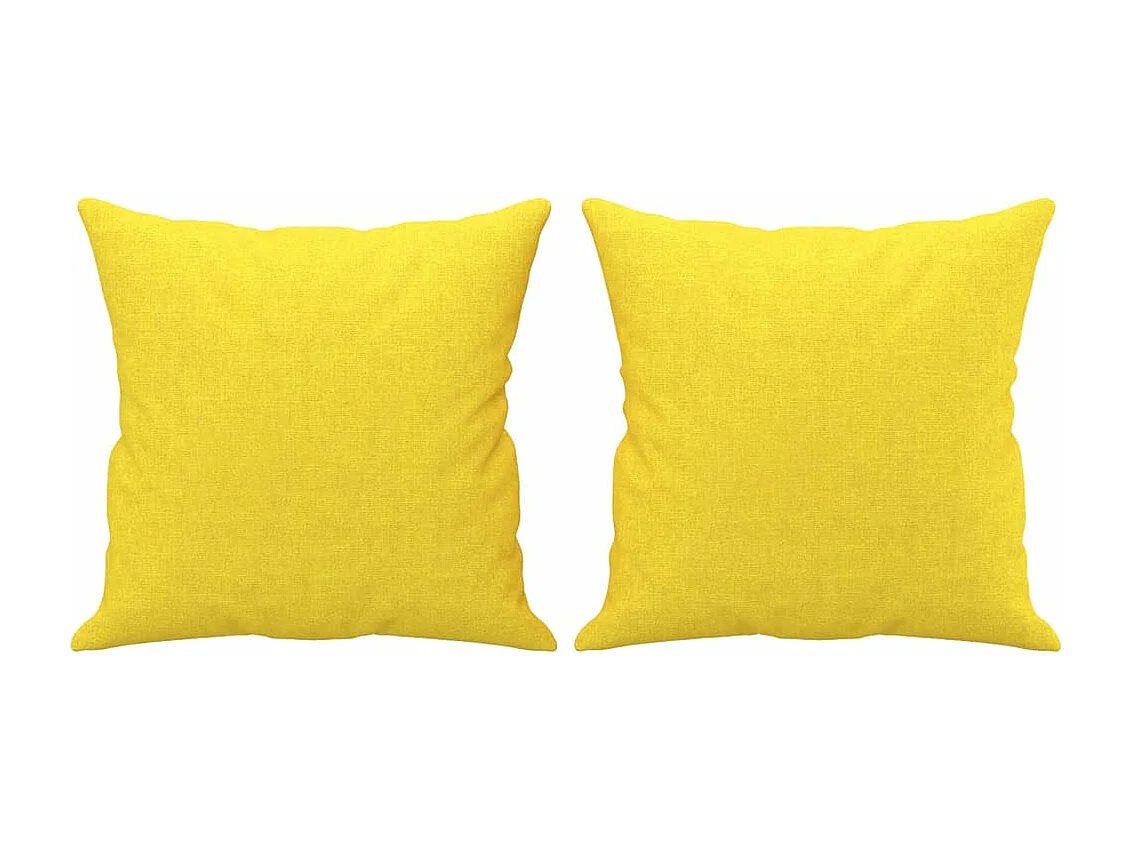 Sofá 3 lugares + almofadas decoração 180cm tecido amarelo-claro PT521443
