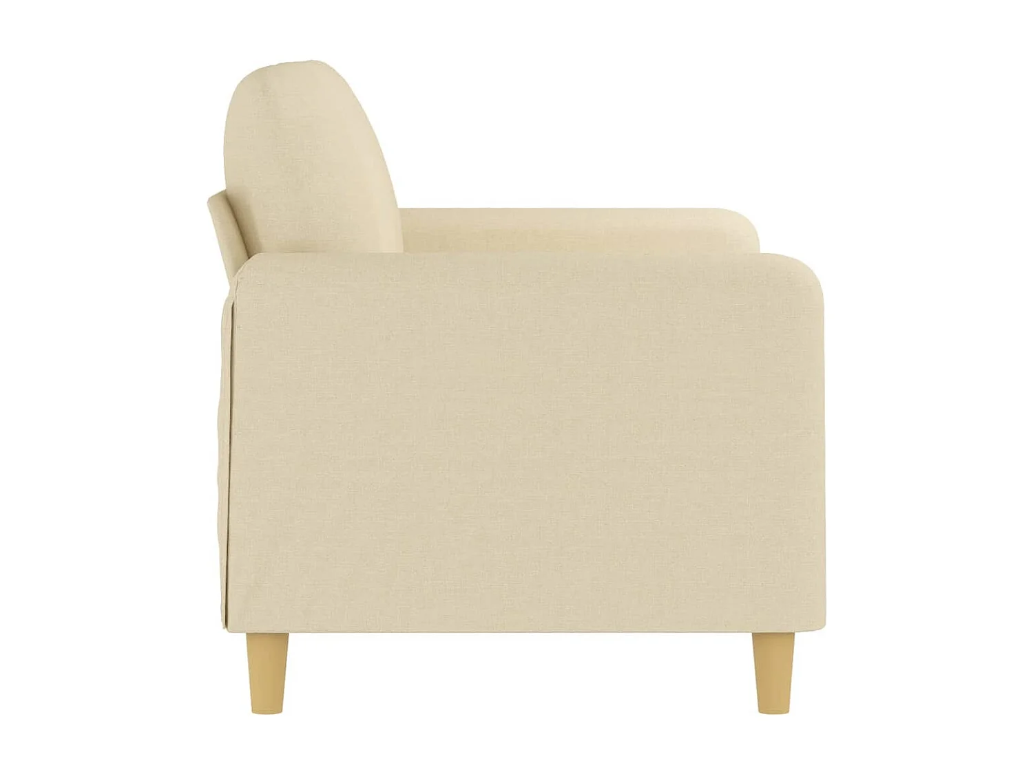 Canapé à 2 places Crème 120 cm Tissu REO28003