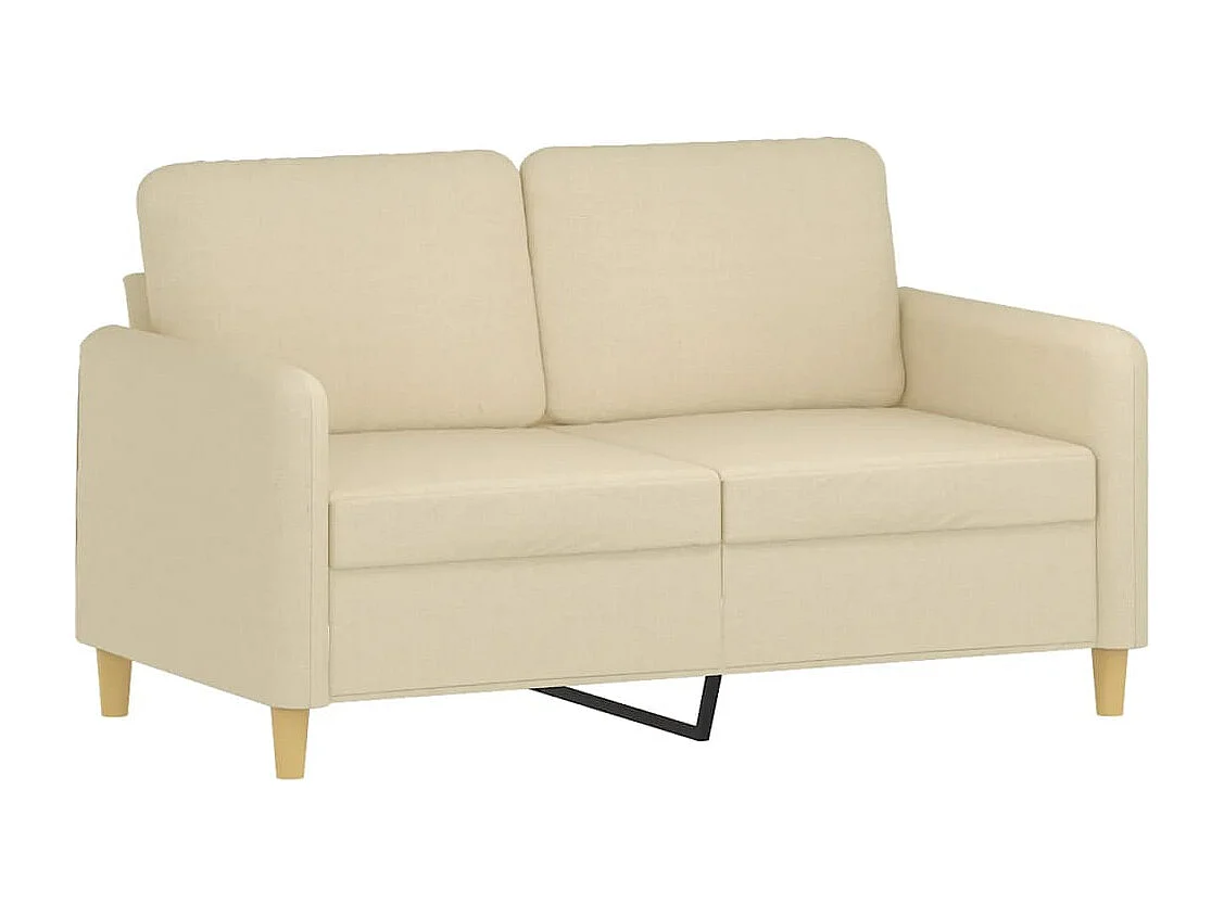 Canapé à 2 places Crème 120 cm Tissu REO28003