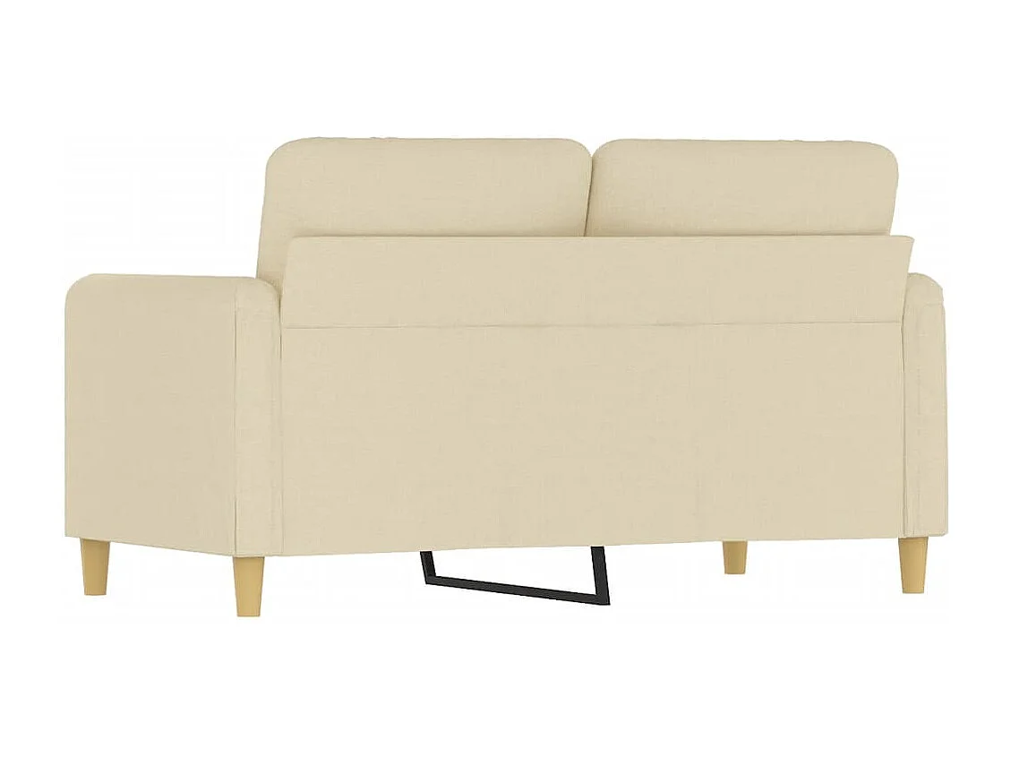 Canapé à 2 places Crème 120 cm Tissu REO28003