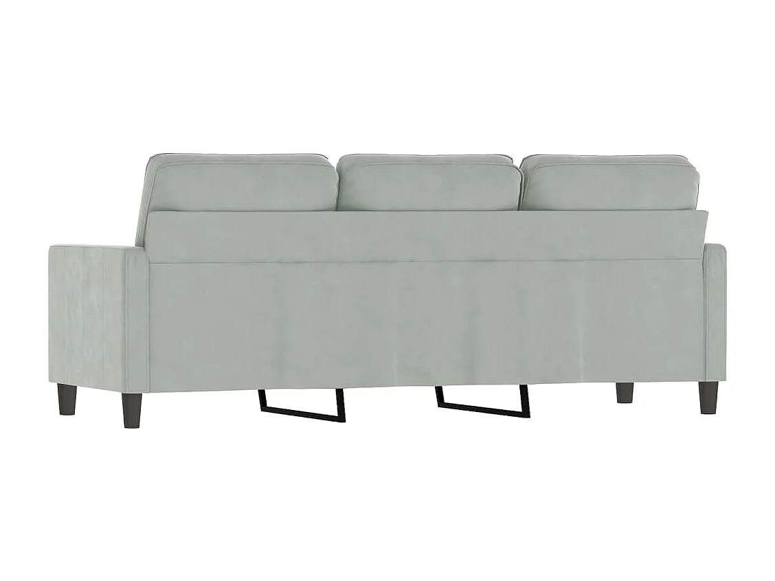 Canapé à 3 places Gris clair 180 cm Velours REO93721
