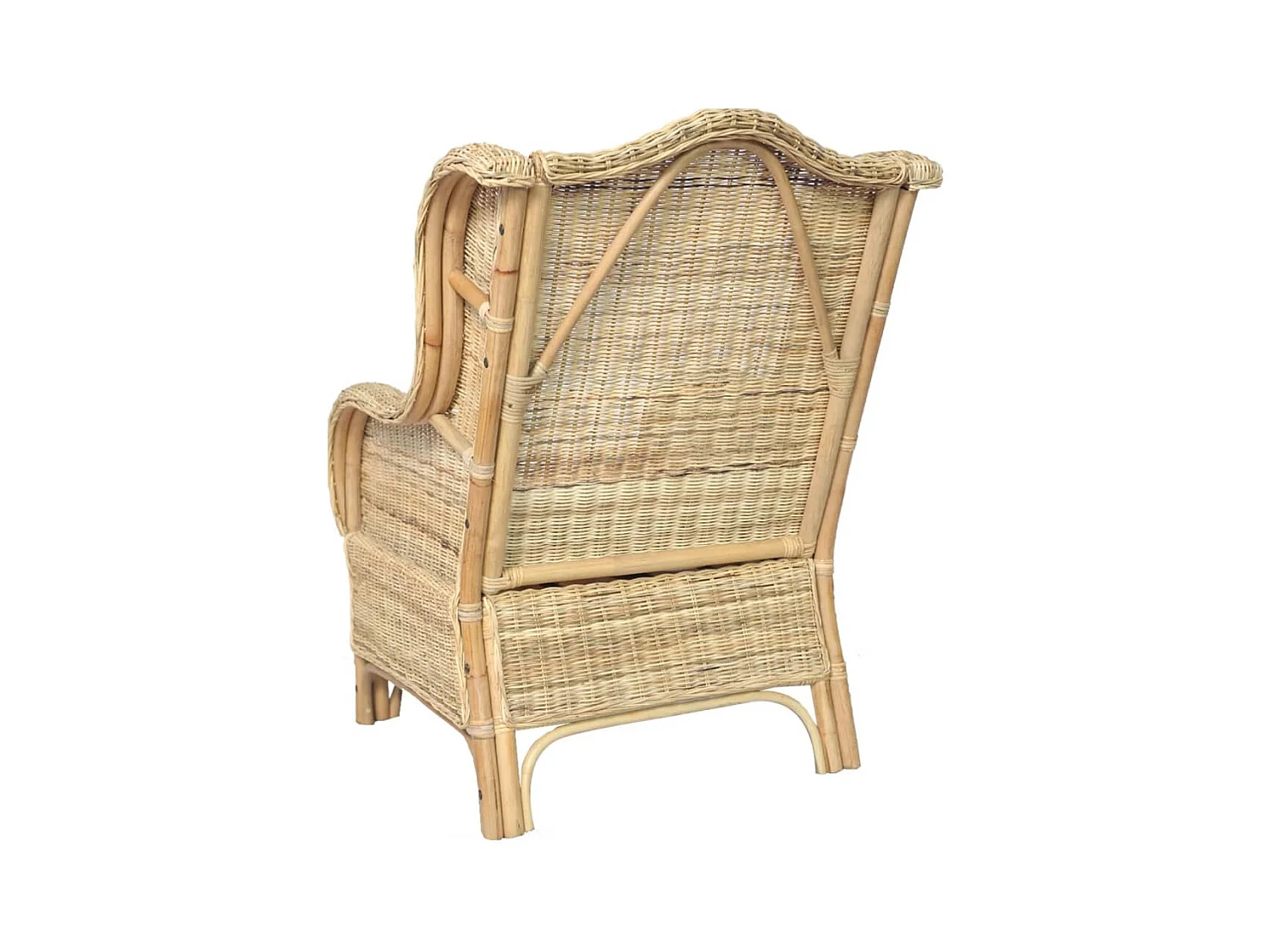 Canapé avec coussin Rotin naturel et lin REO36671