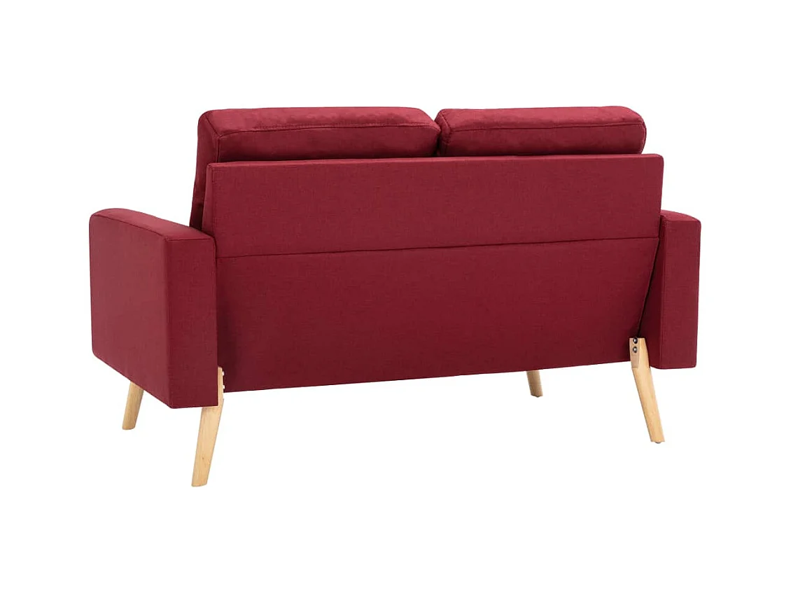 Canapé à 2 places Rouge bordeaux Tissu REO93197